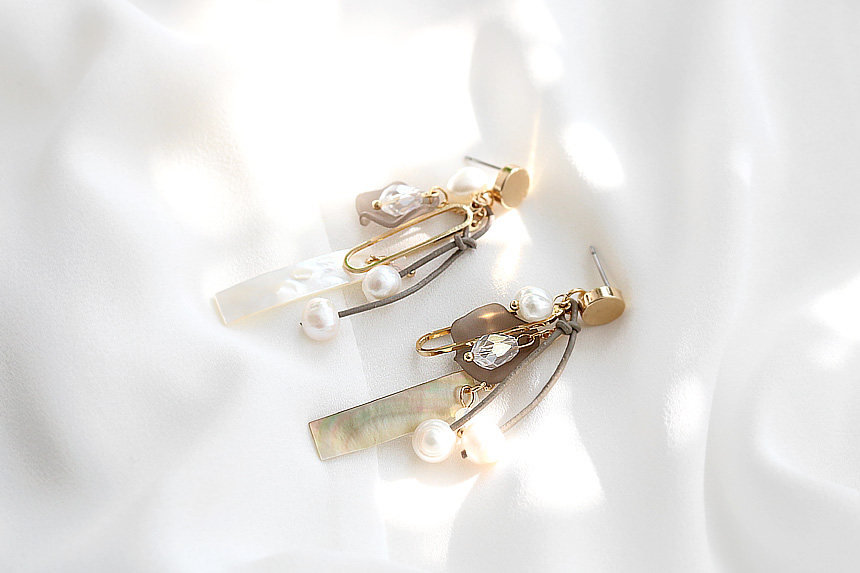 Pearl Freshwater Pearl Drop Earrings E475 Colorful