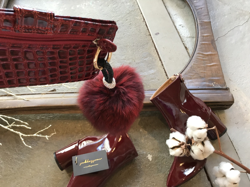 High Quality Cubic Mink Keyring 4COL Real Holder P