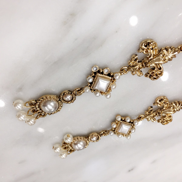 Gold Pearl Pearl Earrings Gorgeous Mood A Day with