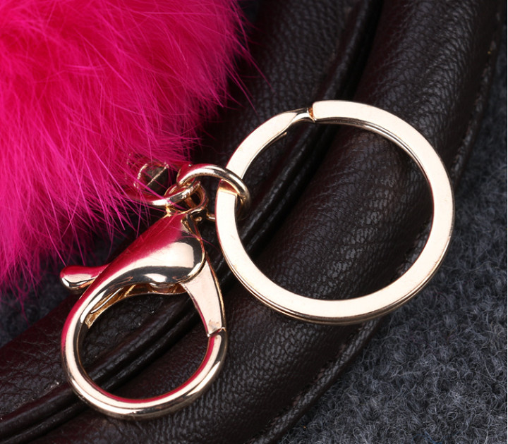 Foxper Foam Foam Keyring Bag Mink Drop Women