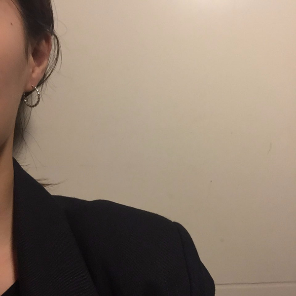 silver twist drop ring earrings 925 silver 925SILV