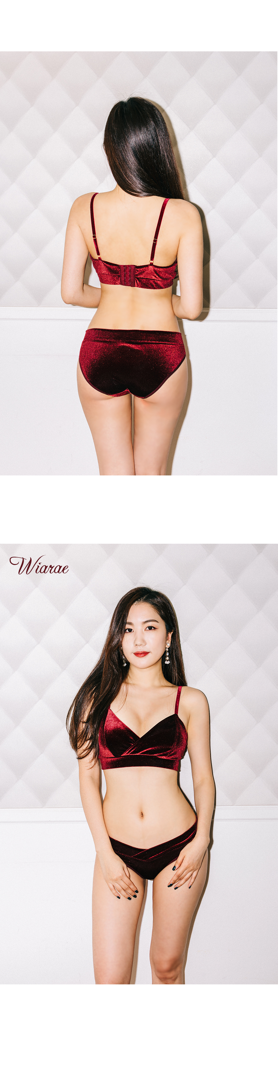 Novelty bra panties set in velvet Material Sexy li