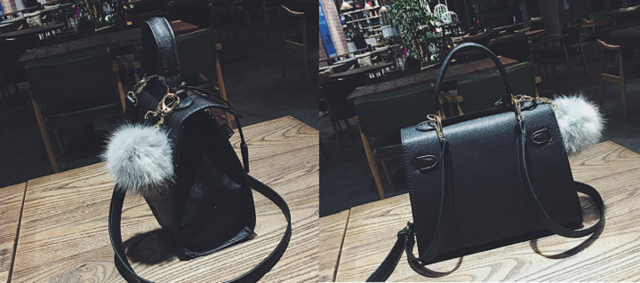 Foxper Foam Foam Keyring Bag Mink Drop Women