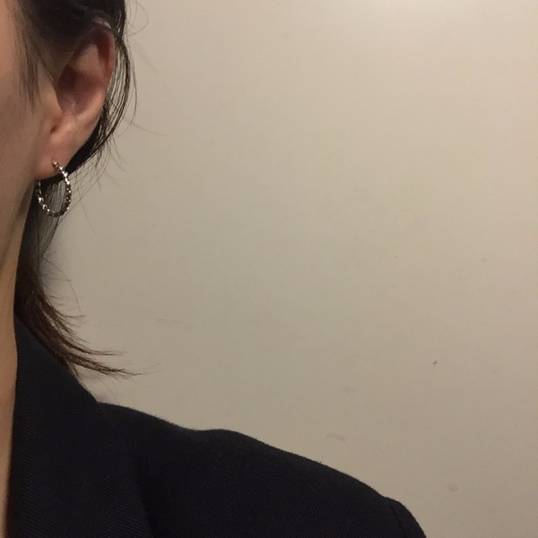 silver twist drop ring earrings 925 silver 925SILV