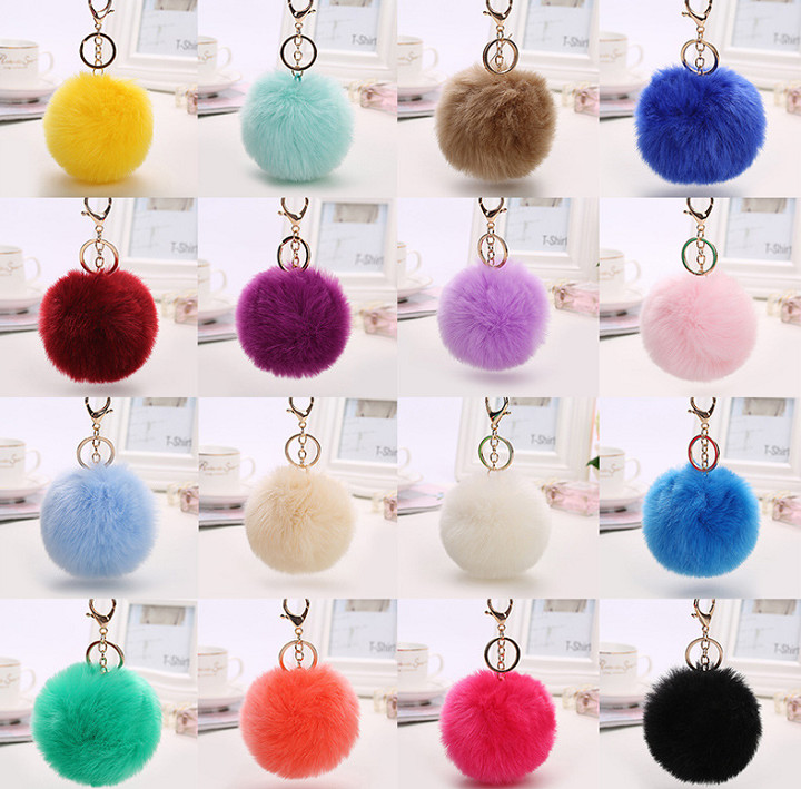 Foxper Foam Foam Keyring Bag Mink Drop Women