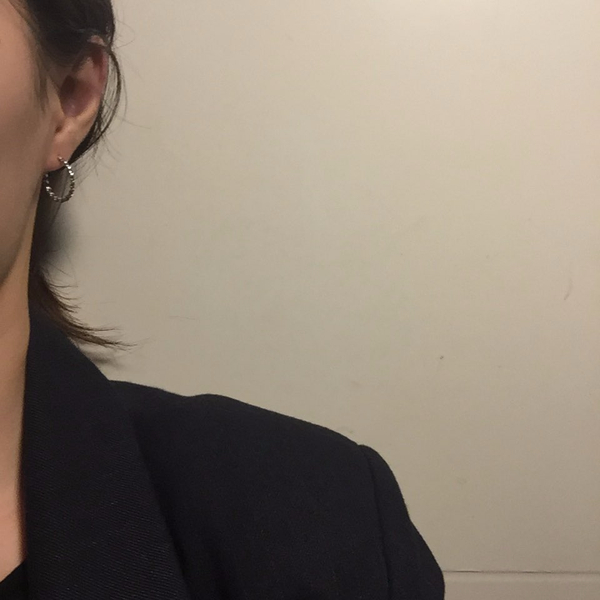 silver twist drop ring earrings 925 silver 925SILV