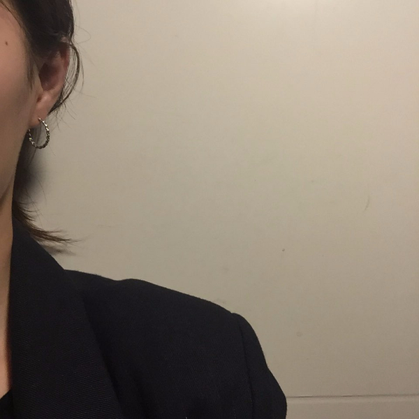 silver twist drop ring earrings 925 silver 925SILV