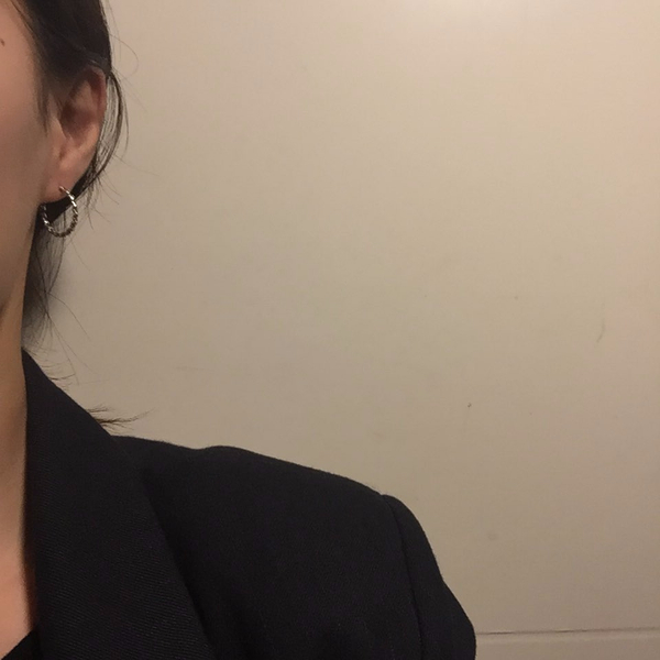 silver twist drop ring earrings 925 silver 925SILV