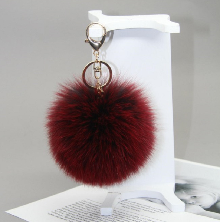 Foxper Foam Foam Keyring Bag Mink Drop Women