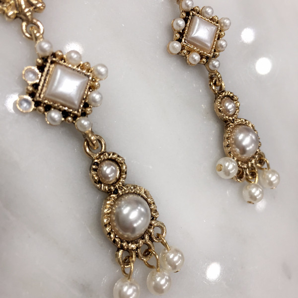 Gold Pearl Pearl Earrings Gorgeous Mood A Day with