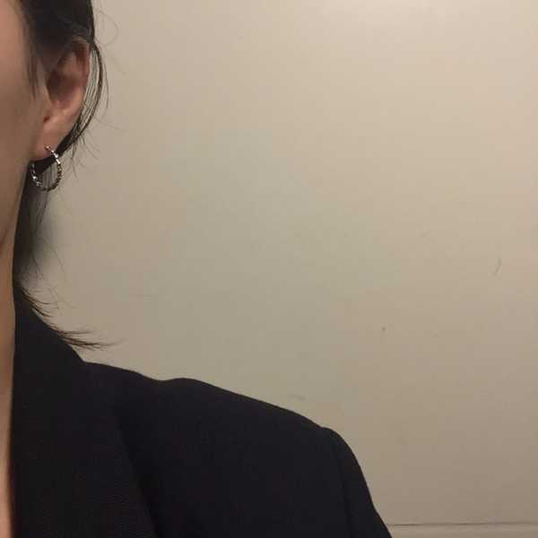 silver twist drop ring earrings 925 silver 925SILV