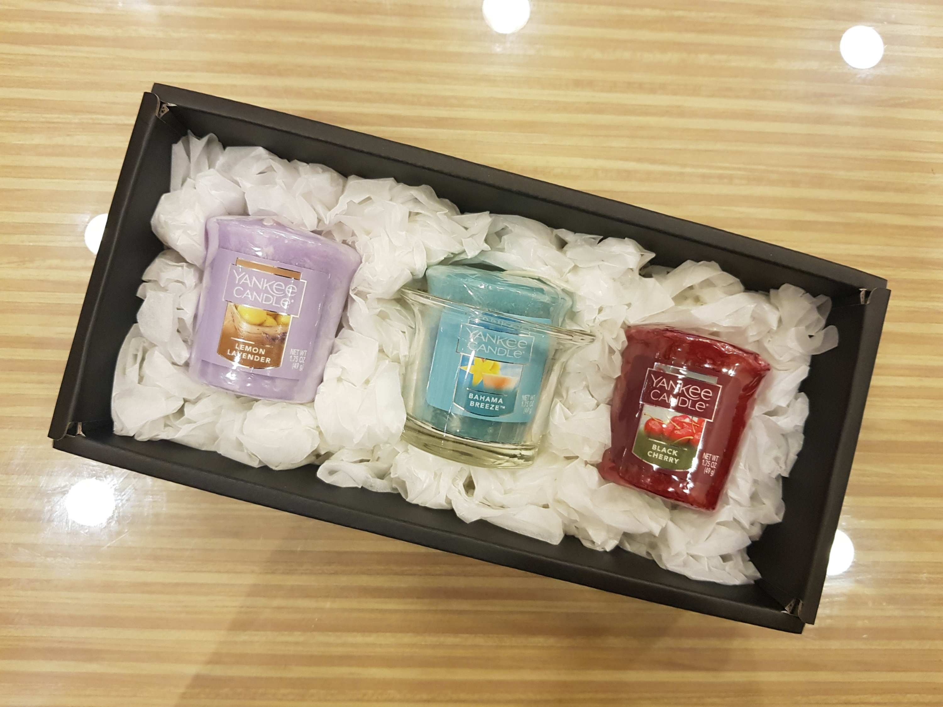 Yankee Candle Bottle 3-piece holder gift set weddi