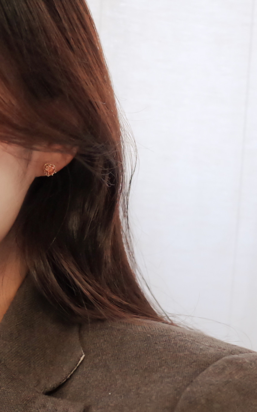 NO.54 3SET Swarovski color basic earrings Stylish 