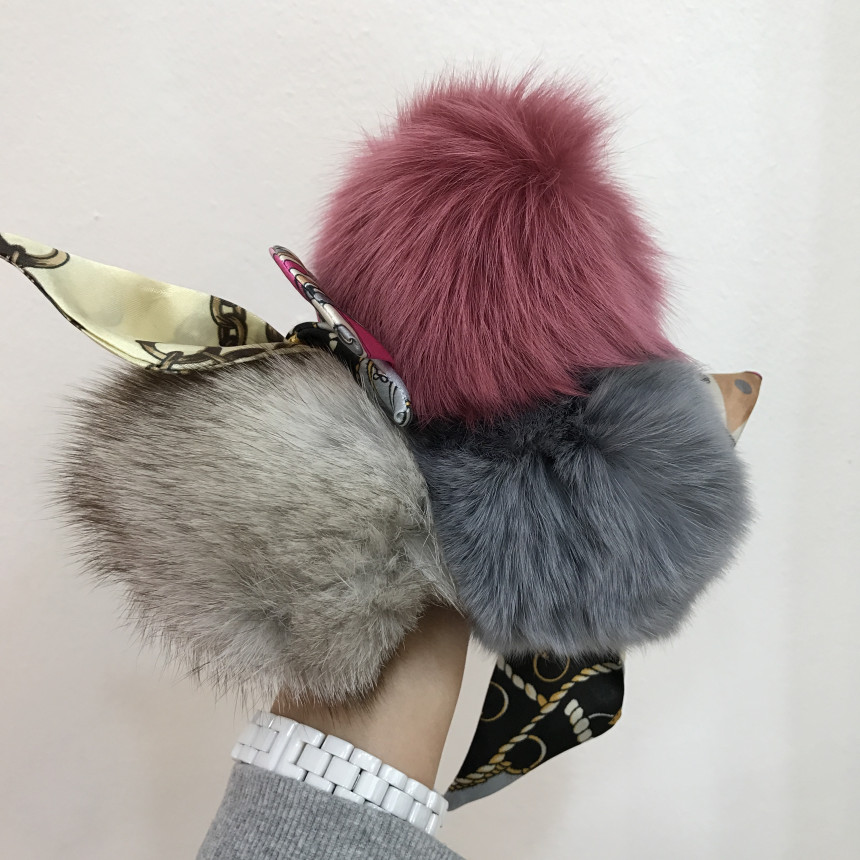 Twilight Fox Drop Foam Foam Keyring Women's Bag