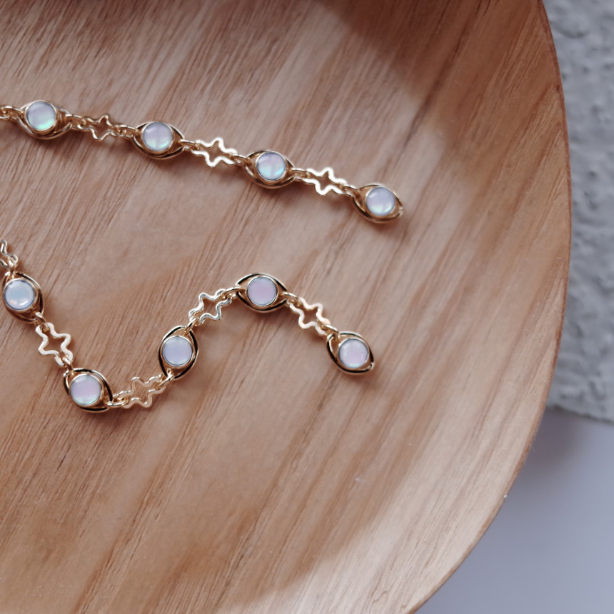 NO.53 Aurora Chain Long Drop Earrings Stylish Chic