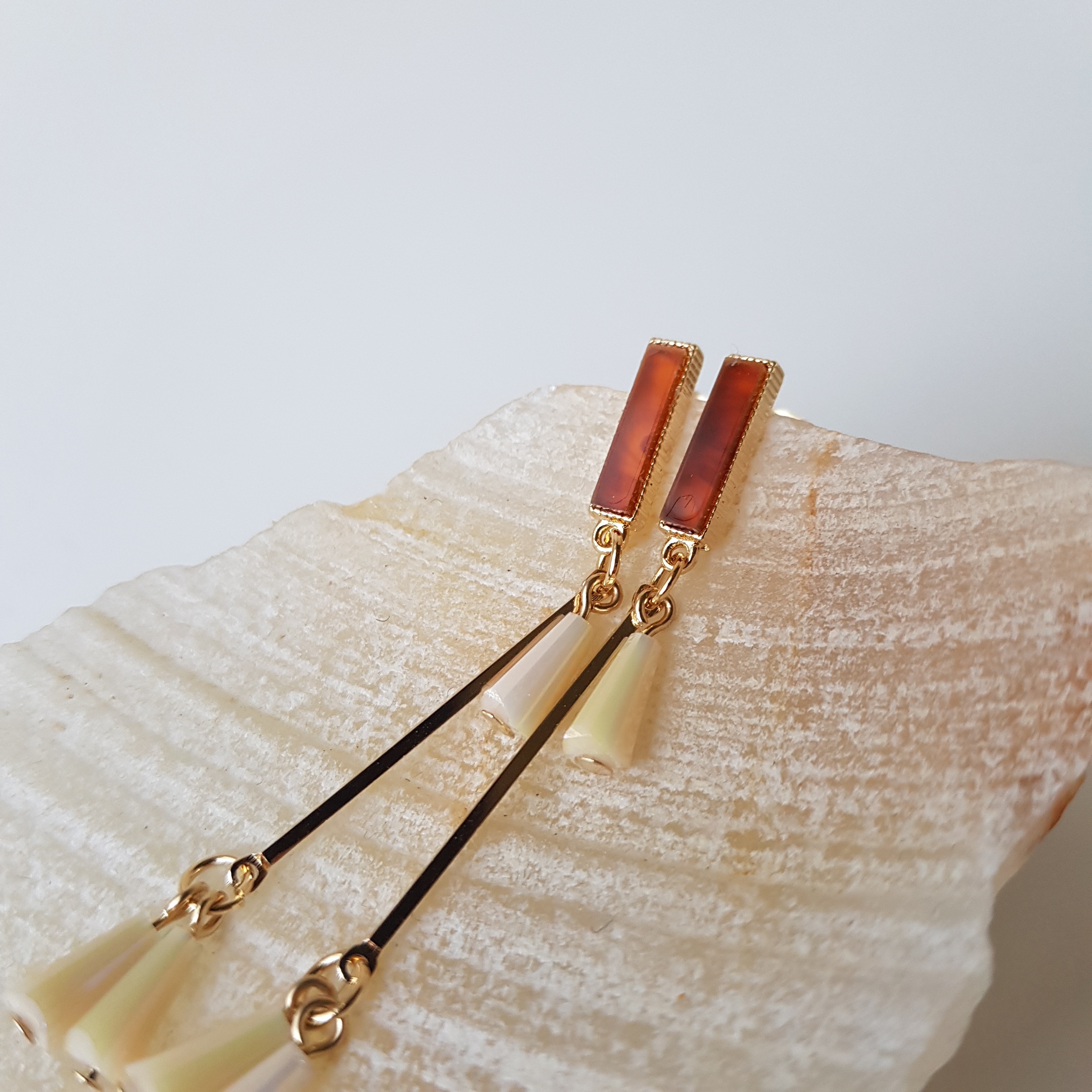 Diane Crystal Drop Earrings 4color Unique Design S