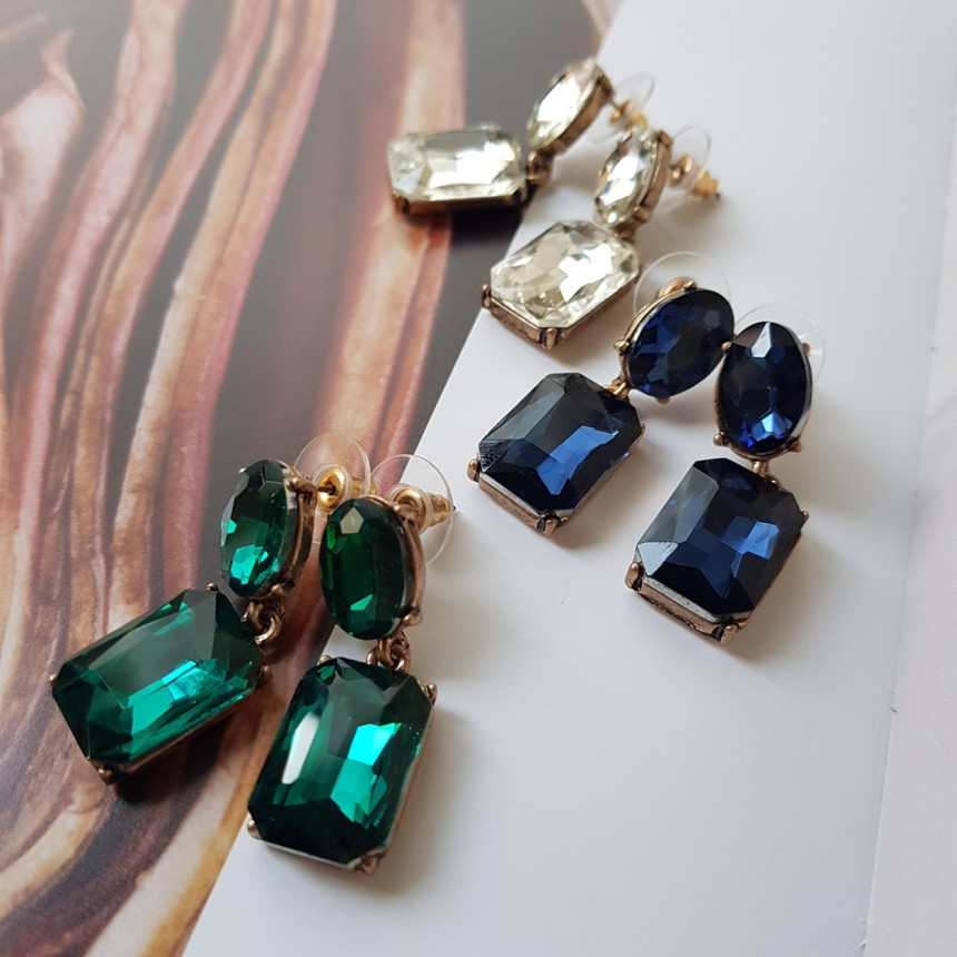 Belka Cubic Antique Drop Earrings 3color Festival 