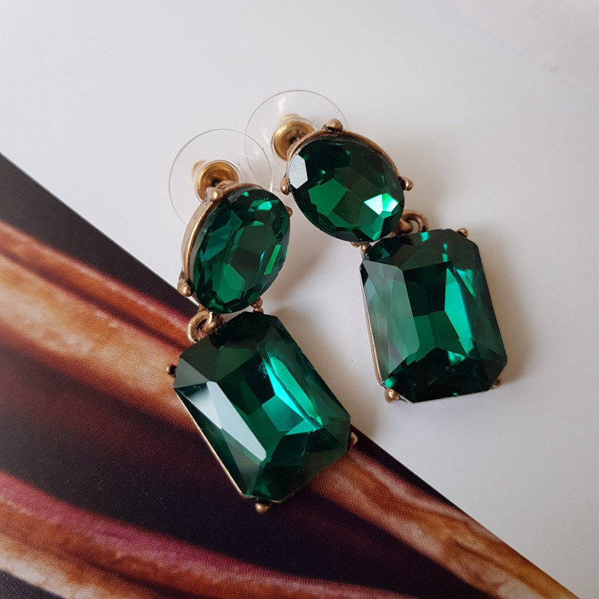 Belka Cubic Antique Drop Earrings 3color Festival 