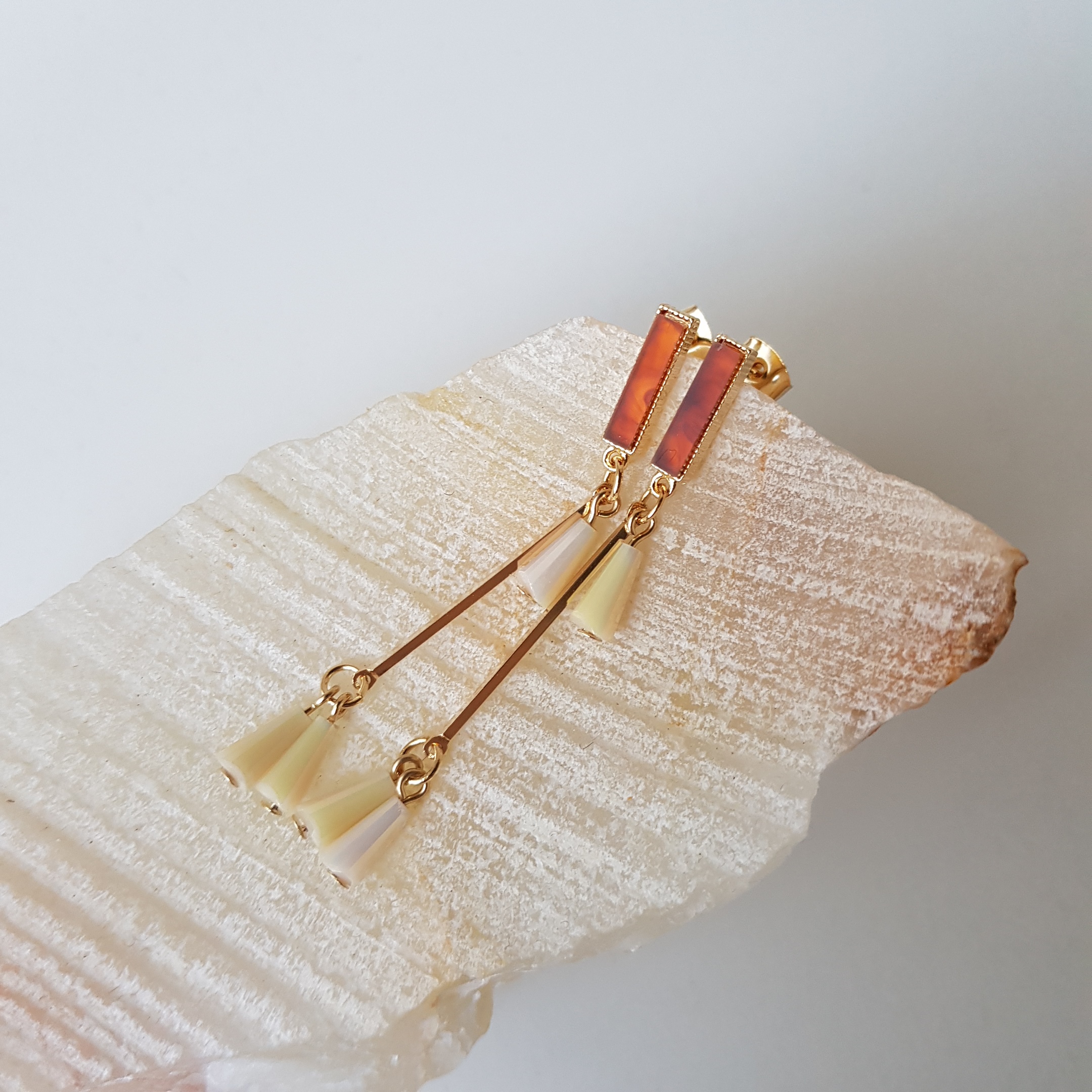 Diane Crystal Drop Earrings 4color Unique Design S