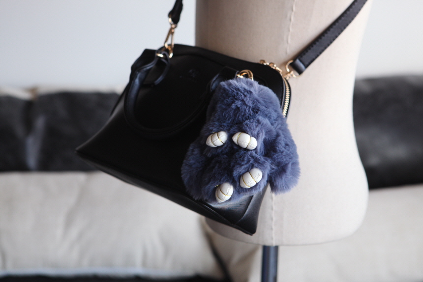 Rabbit fox fox ring pom-fox bag key ring key mater