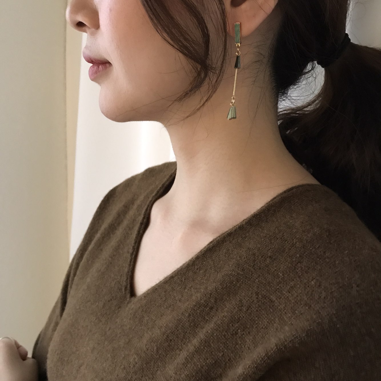 Diane Crystal Drop Earrings 4color Unique Design S