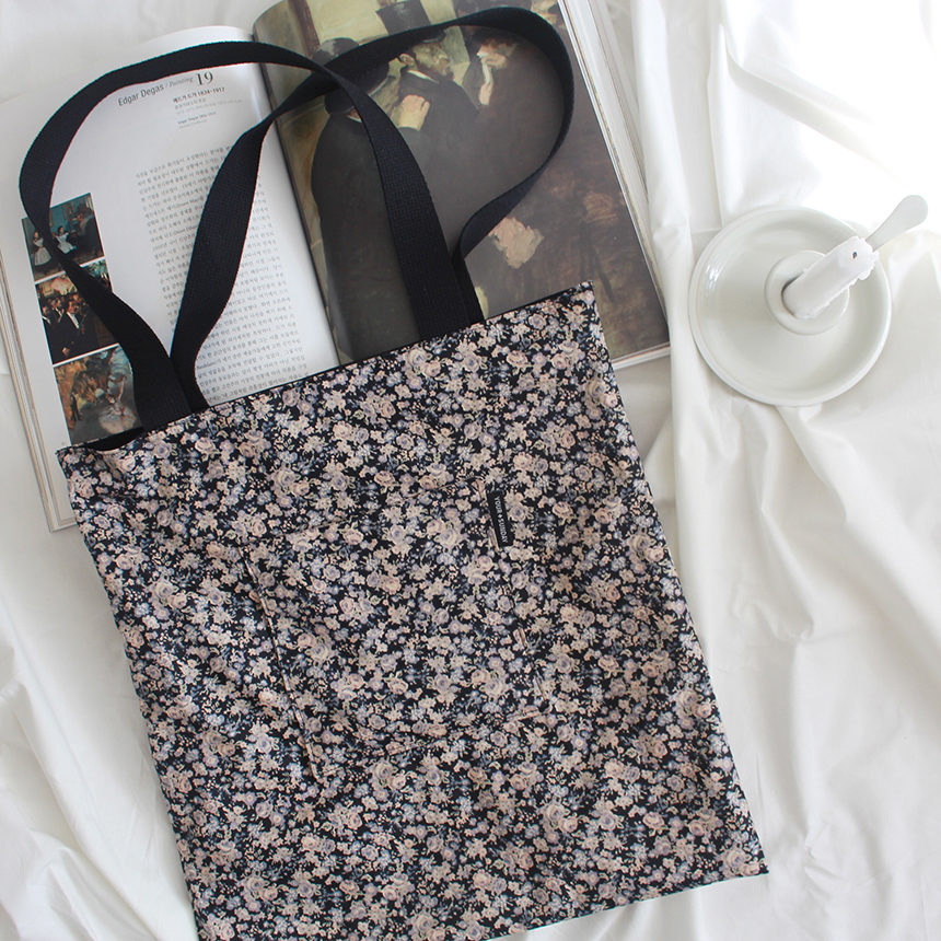 TOTE ECO SHOPPING TRAVEL Ash Black Double-sided Ec