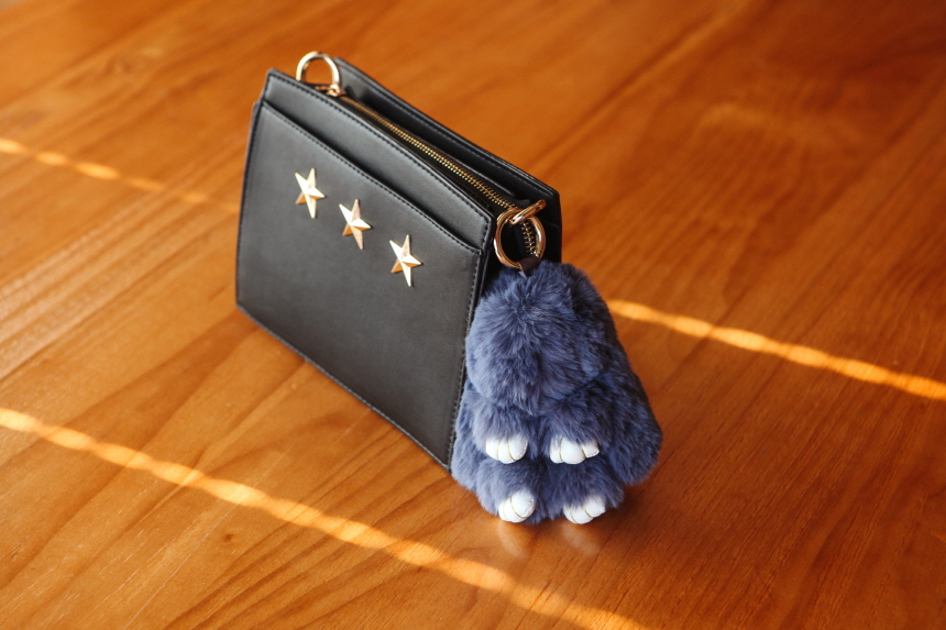 Rabbit fox fox ring pom-fox bag key ring key mater