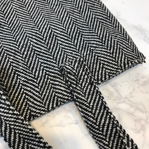 TOTE ECO SHOPPING TRAVEL Herringbone Eco Bag Back 