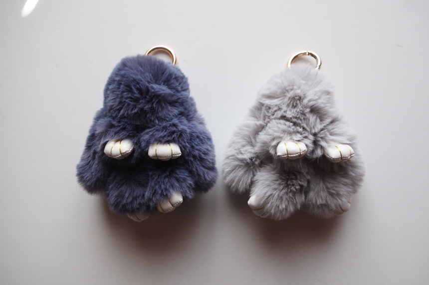 Rabbit fox fox ring pom-fox bag key ring key mater