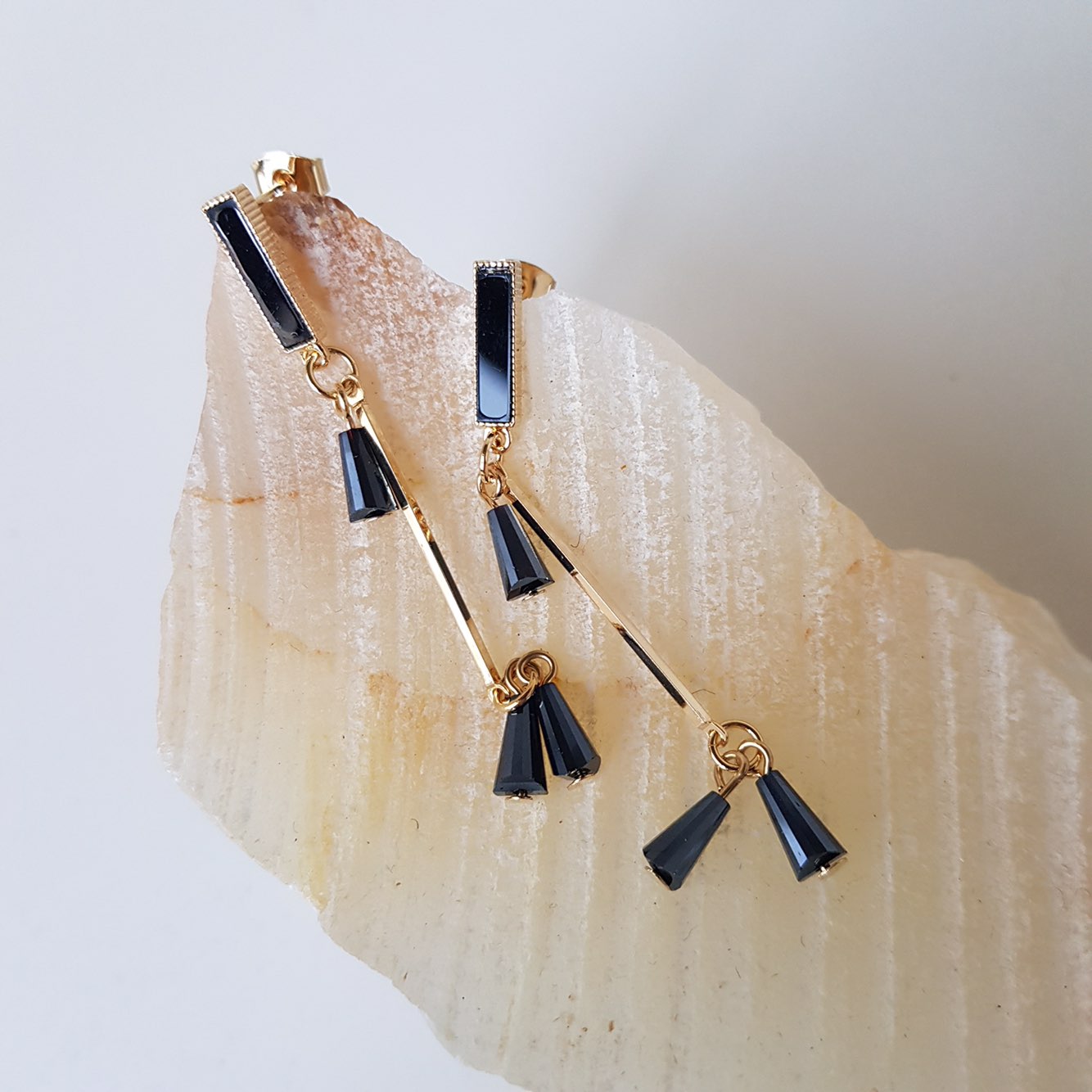 Diane Crystal Drop Earrings 4color Unique Design S