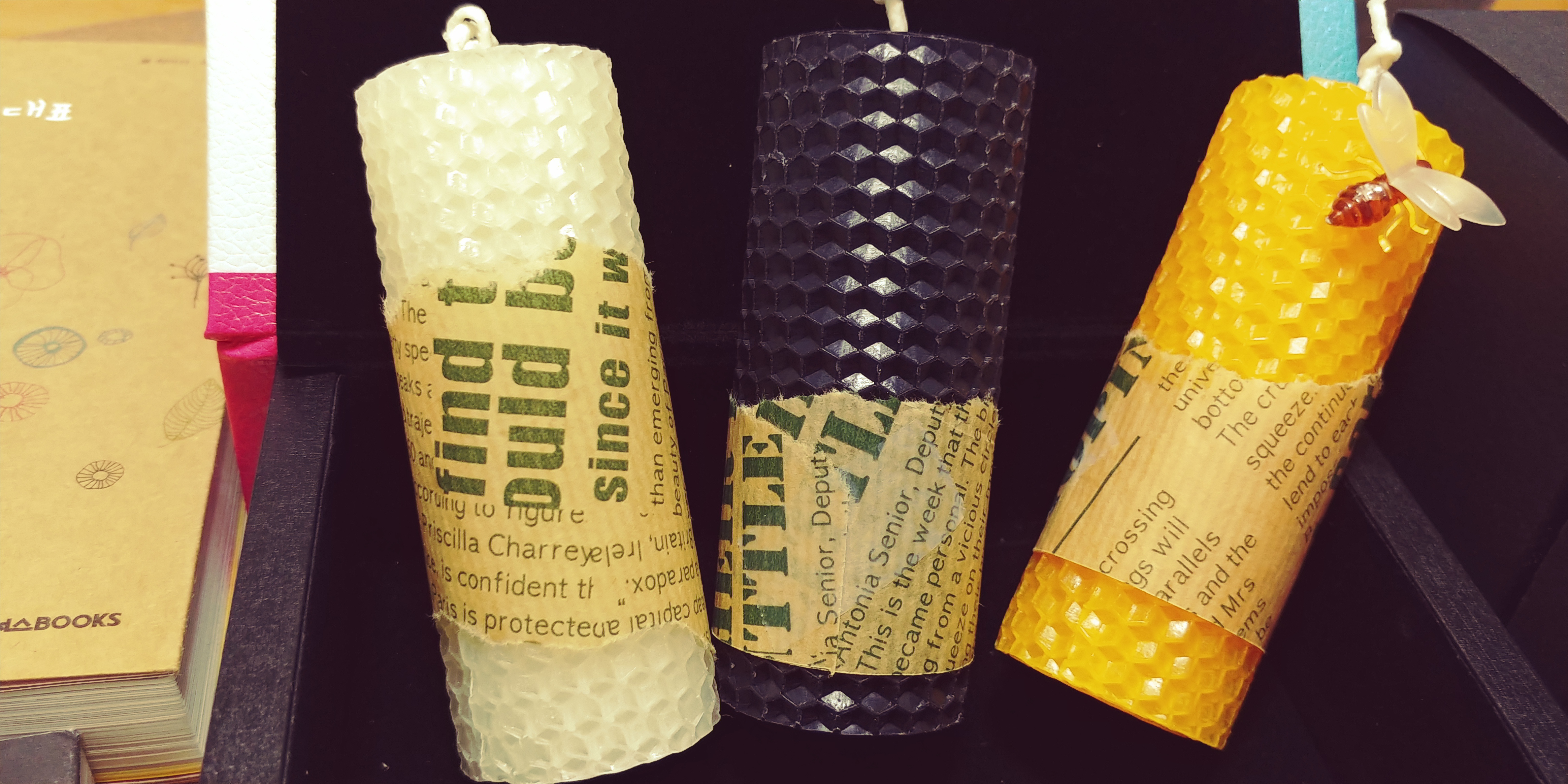 Candle sense natural beeswax 3 wax set Christmas g