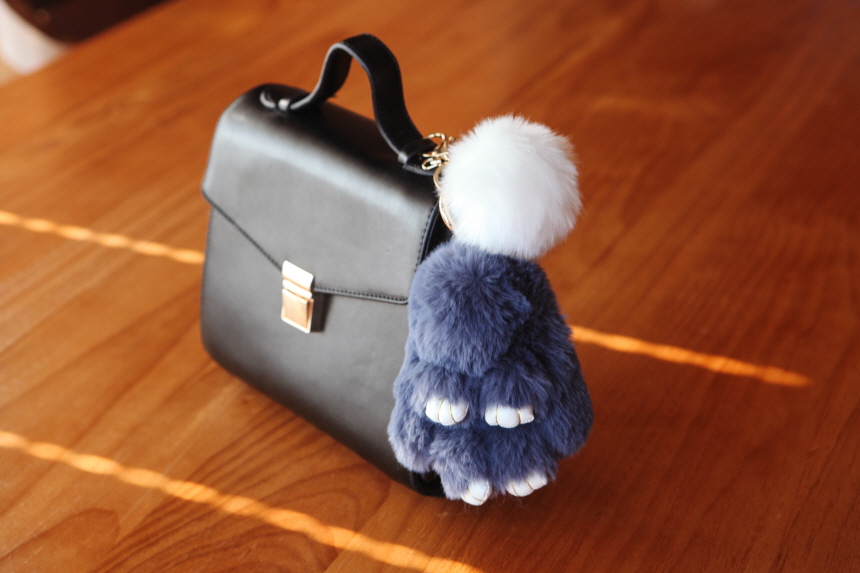 Rabbit fox fox ring pom-fox bag key ring key mater