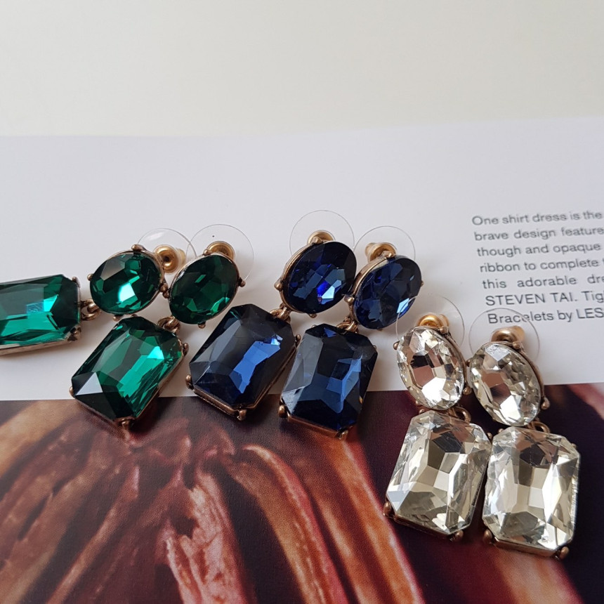 Belka Cubic Antique Drop Earrings 3color Festival 