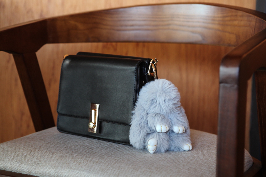 Rabbit fox fox ring pom-fox bag key ring key mater