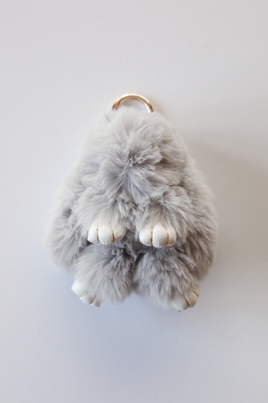 Rabbit fox fox ring pom-fox bag key ring key mater