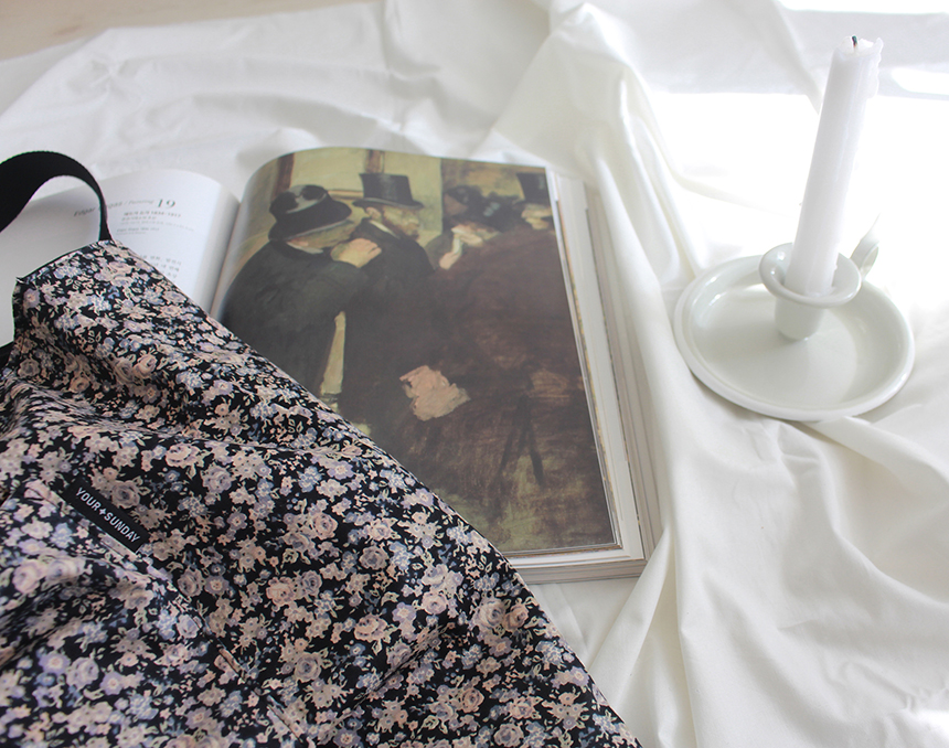 TOTE ECO SHOPPING TRAVEL Ash Black Double-sided Ec