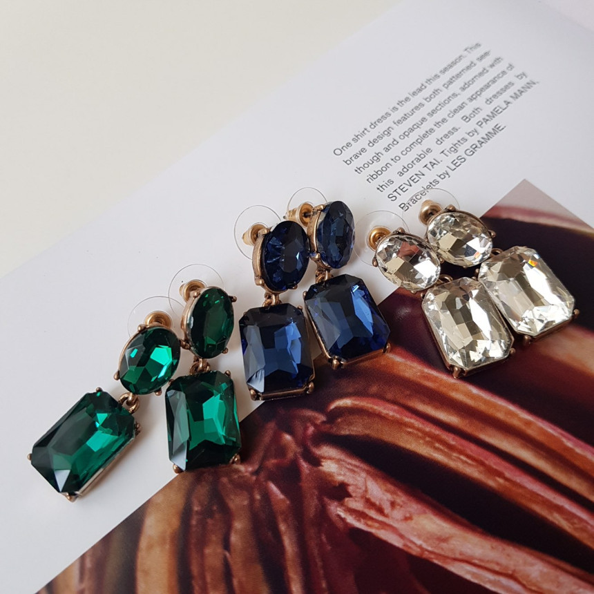 Belka Cubic Antique Drop Earrings 3color Festival 