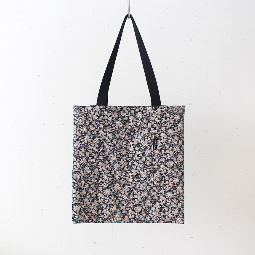 TOTE ECO SHOPPING TRAVEL Ash Black Double-sided Ec