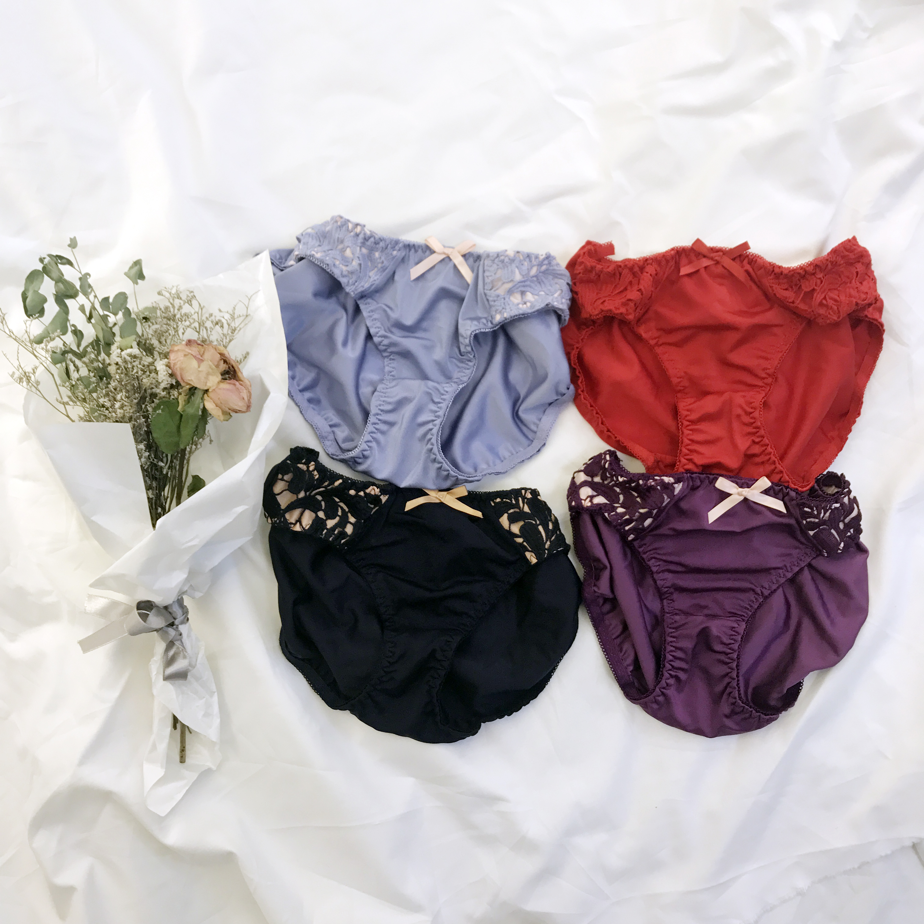 set lace beauty Wangfomong bra panties set underwe