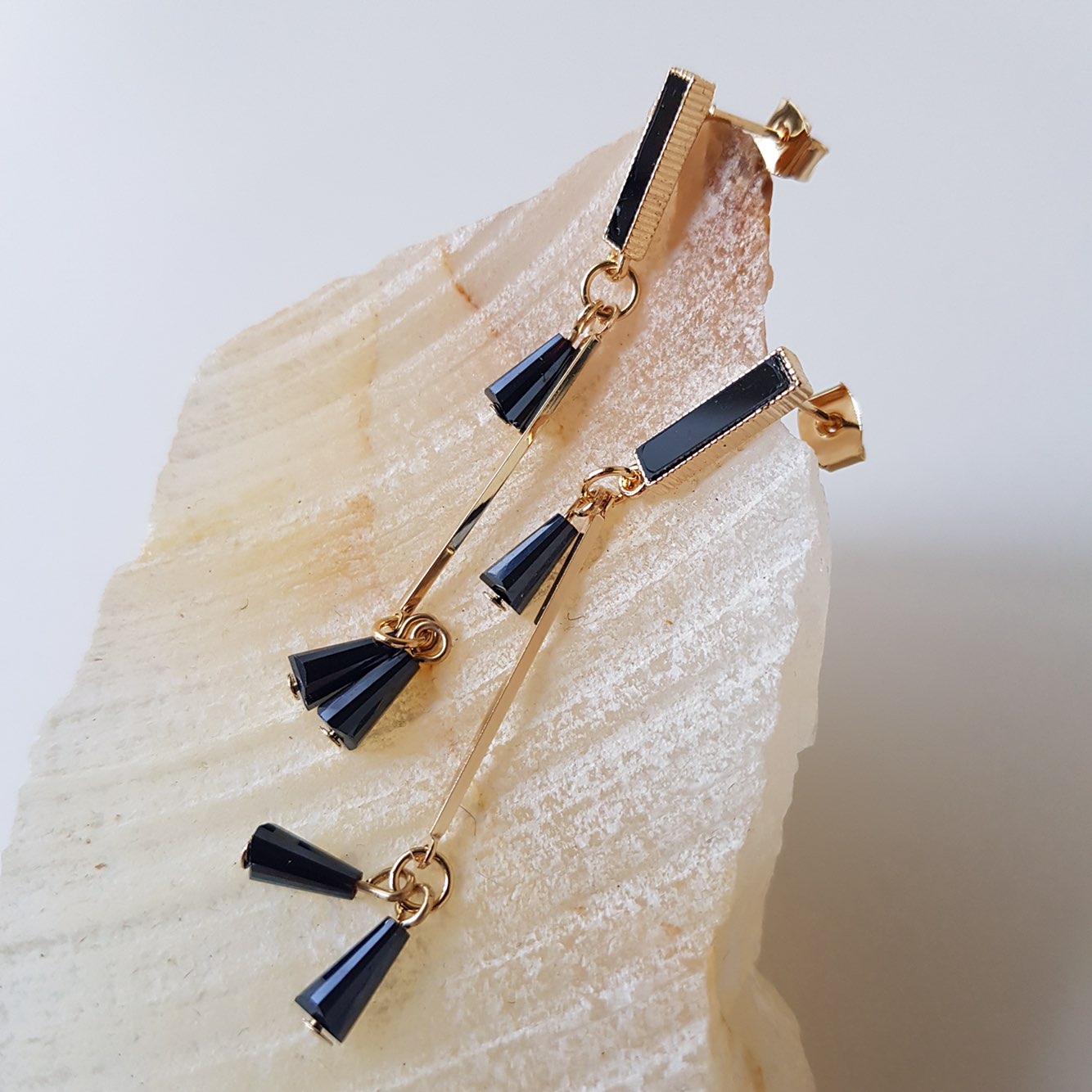 Diane Crystal Drop Earrings 4color Unique Design S