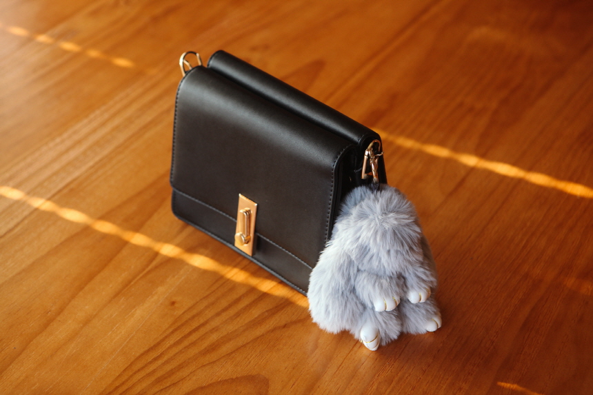 Rabbit fox fox ring pom-fox bag key ring key mater