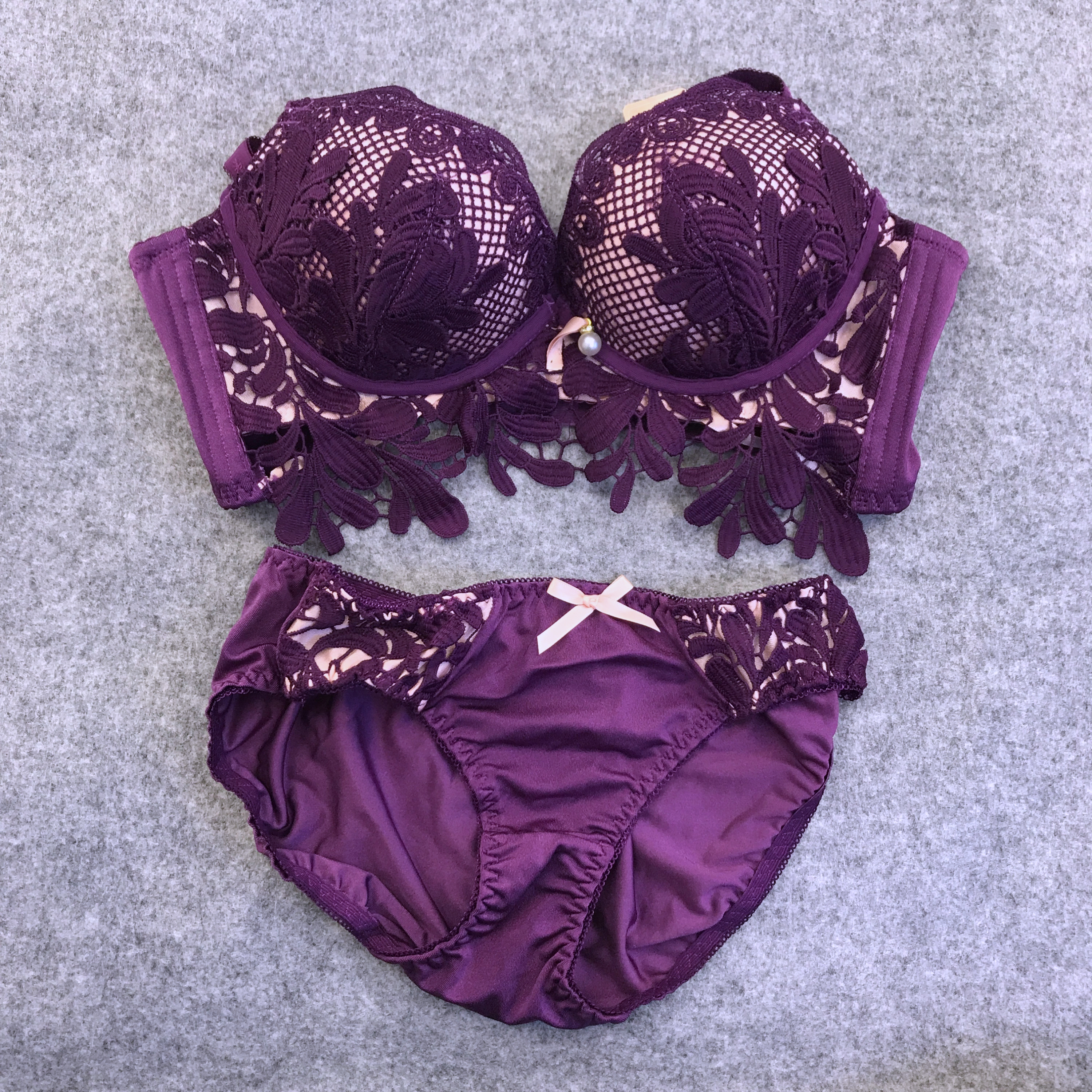 set lace beauty Wangfomong bra panties set underwe