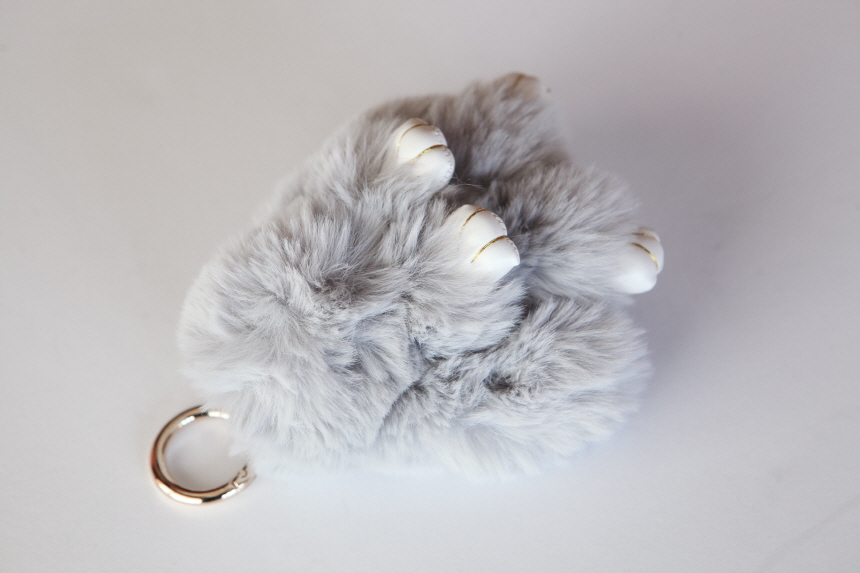 Rabbit fox fox ring pom-fox bag key ring key mater