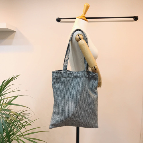 TOTE ECO SHOPPING TRAVEL Herringbone Eco Bag Back 