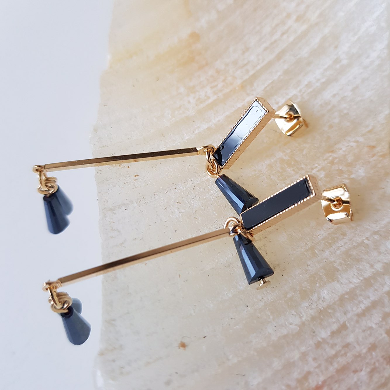 Diane Crystal Drop Earrings 4color Unique Design S