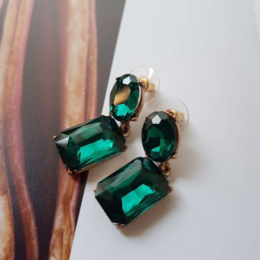 Belka Cubic Antique Drop Earrings 3color Festival 