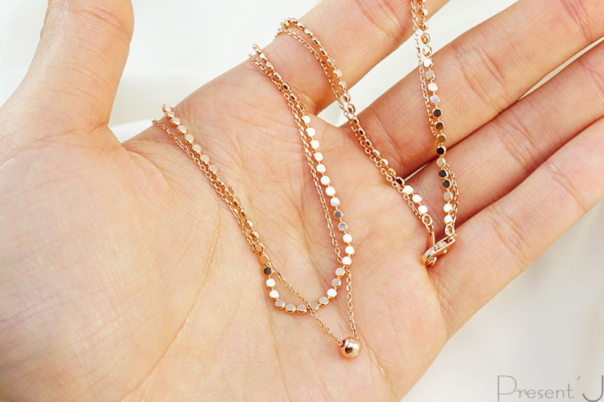 14k 18k layered two-ball necklace 30 men 2 women