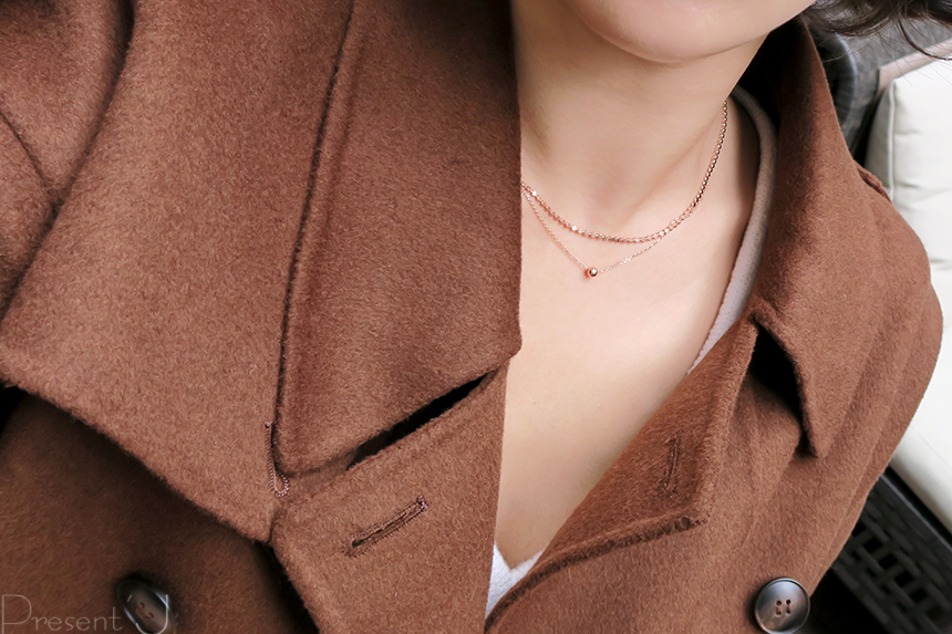 14k 18k layered two-ball necklace 30 men 2 women