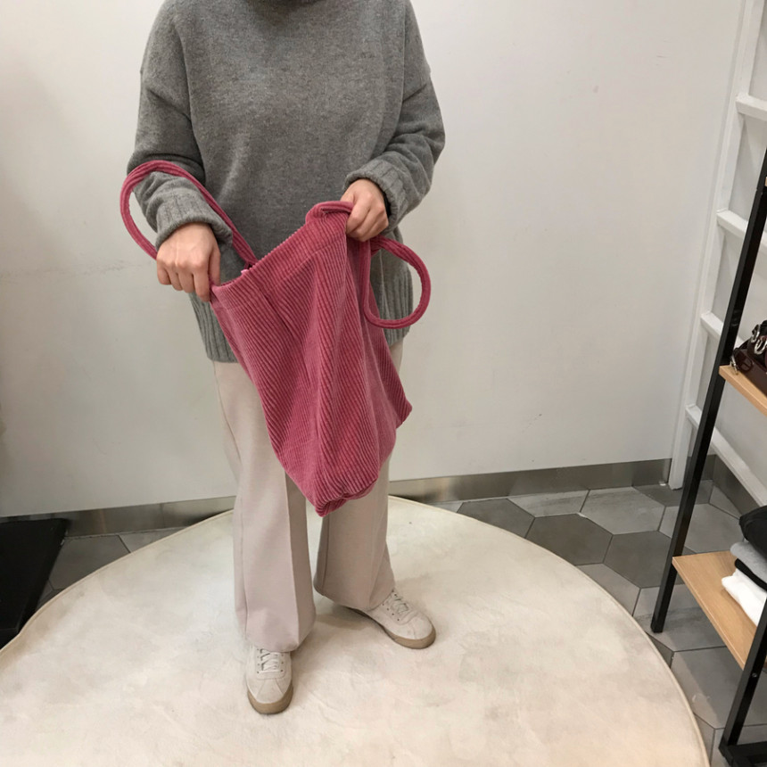 TOTE ECO SHOPPING TRAVEL corduroy eco bag golden b