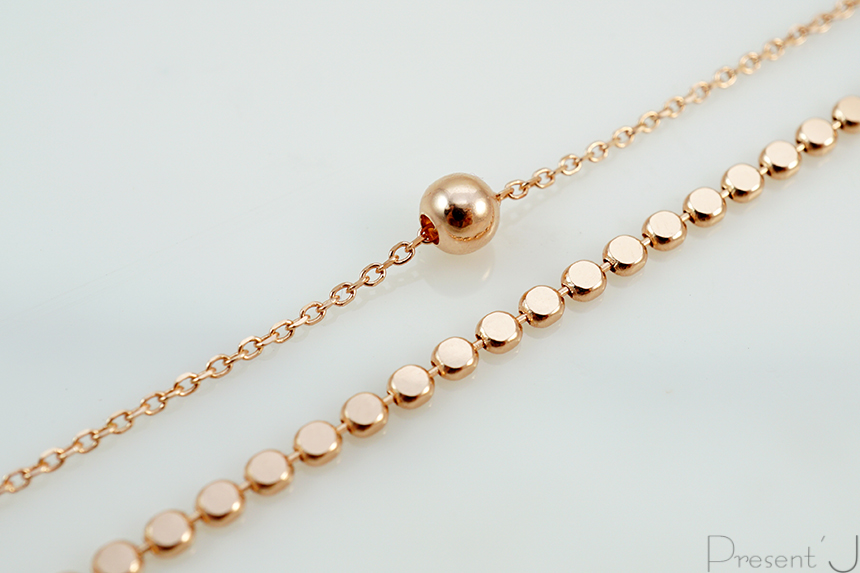 14k 18k layered two-ball necklace 30 men 2 women